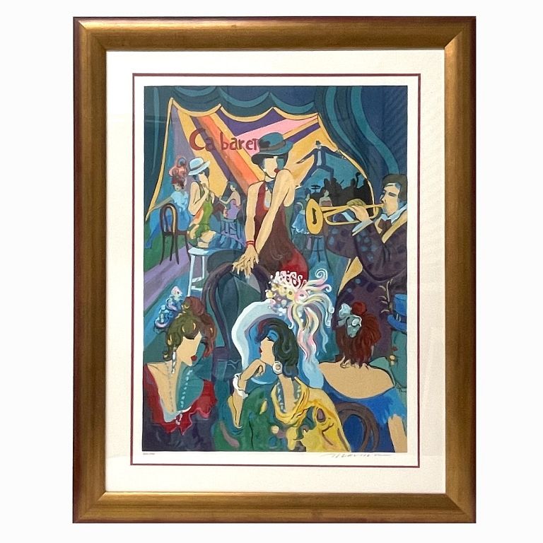 Appraisal: Isaac Maimon Cabaret Isaac Maimon Cabaret Signed Serigraph on Paper