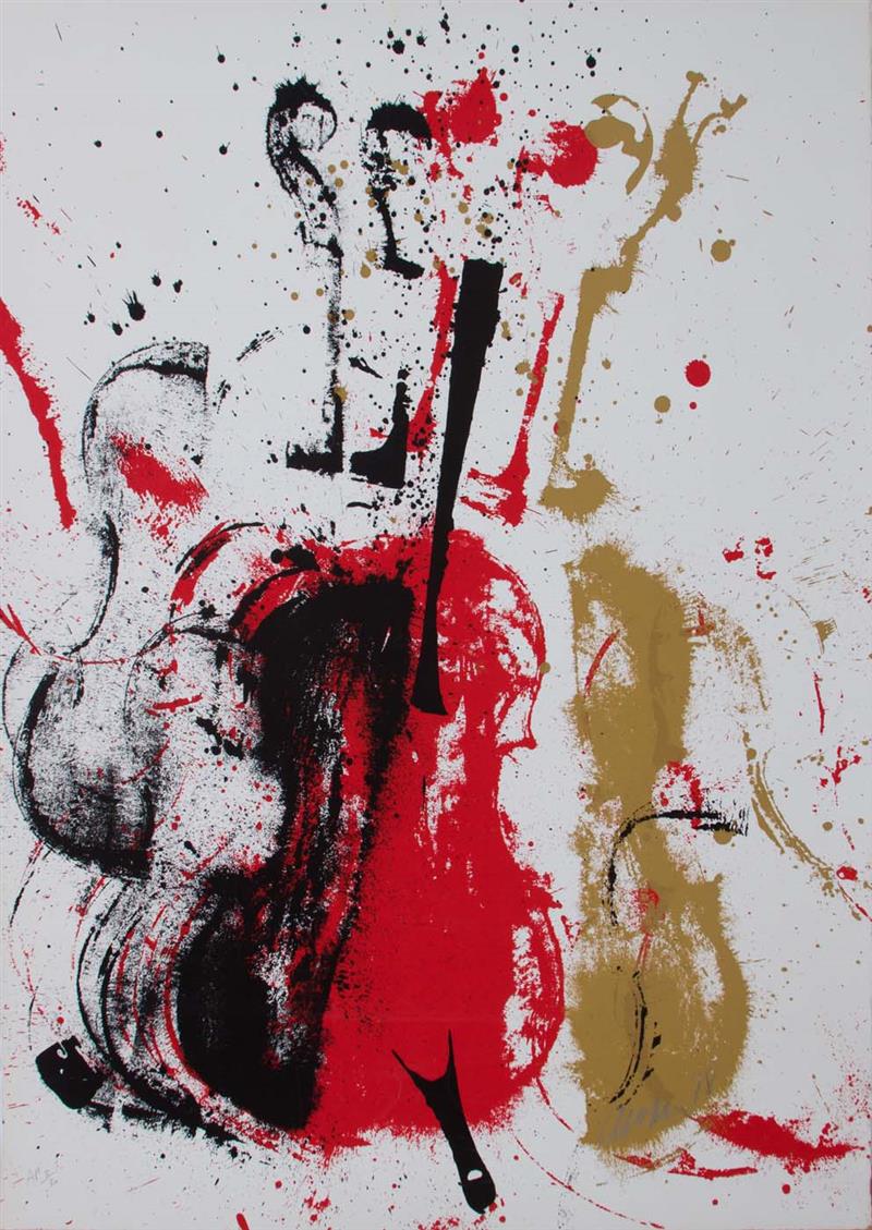 Appraisal: ARMAN - VIOLIN IN MOTION Screenprint in colors on wove