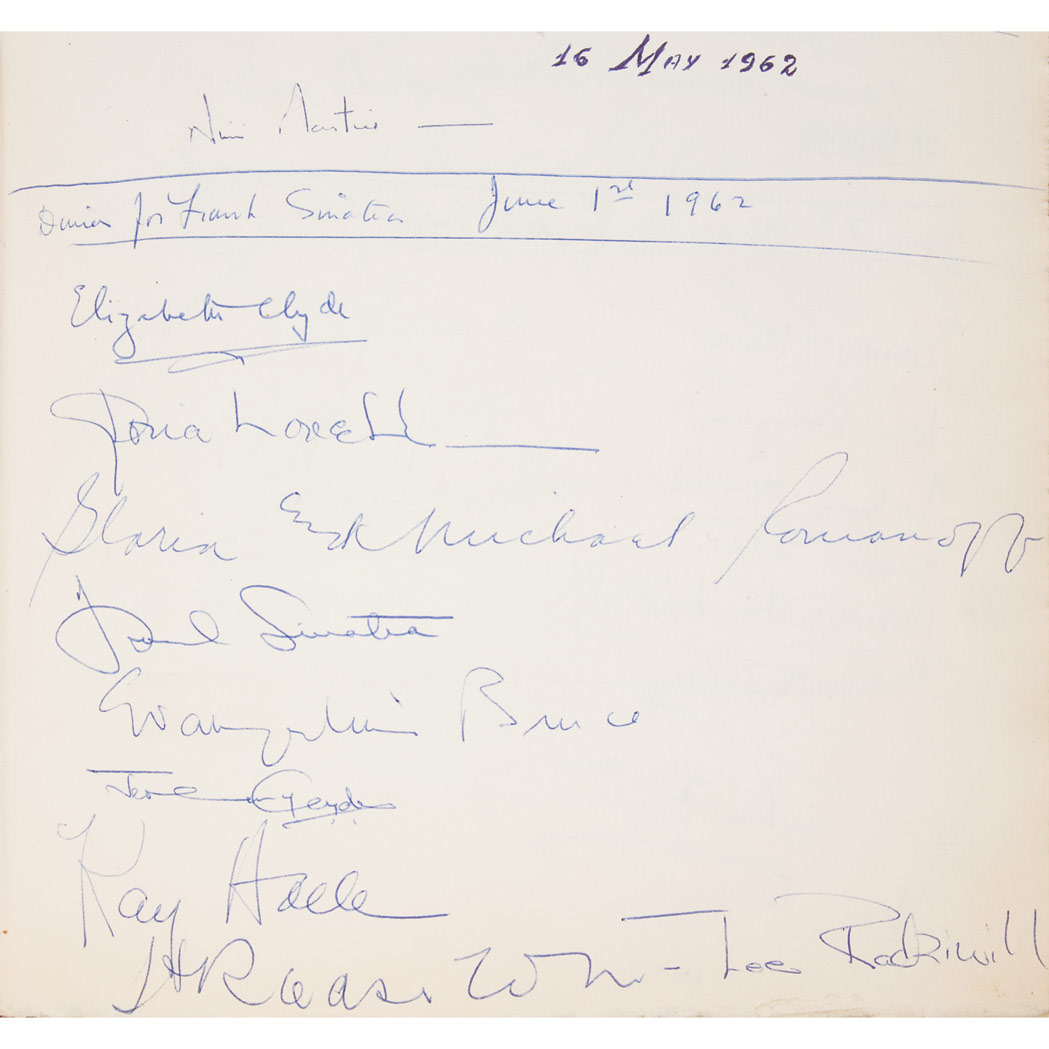 Appraisal: FAIRBANKS DOUGLAS JR The guest book from - for Douglas