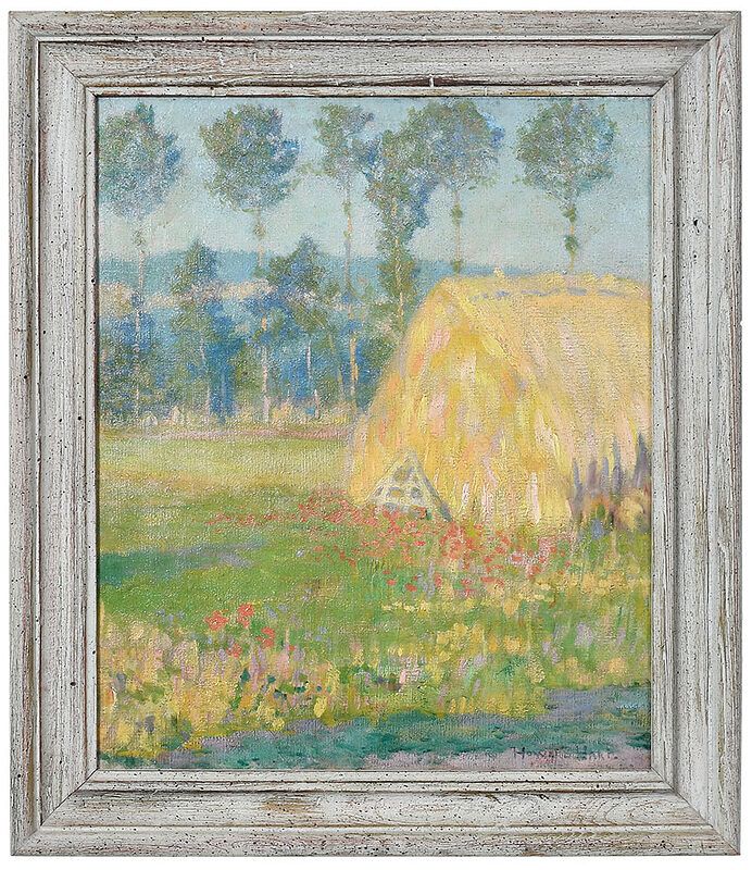 Appraisal: William Howard Hart New York - Haystack and Poppies signed