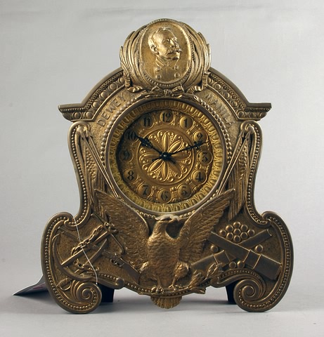 Appraisal: Waterbury Clock Company Brass Mantel Clock Spanish-American War theme Dewey