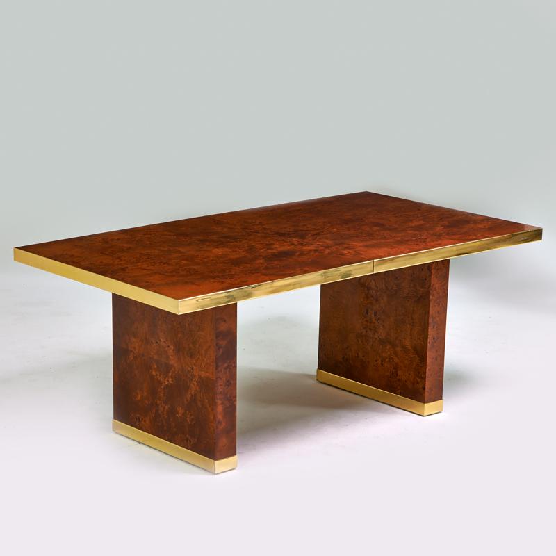 Appraisal: PIERRE CARDIN Dining table with two leaves France s Maple