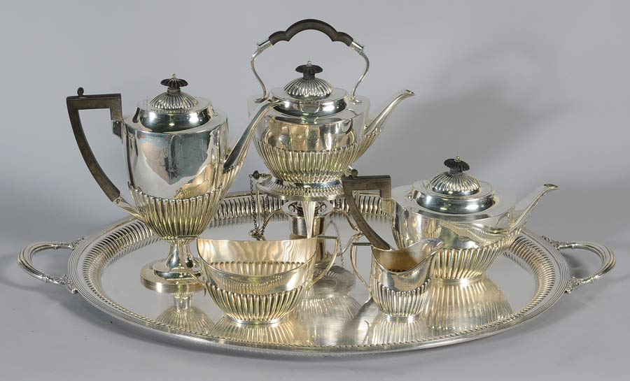 Appraisal: Mappin Webb Sterling Tea Set six pieces including large matching