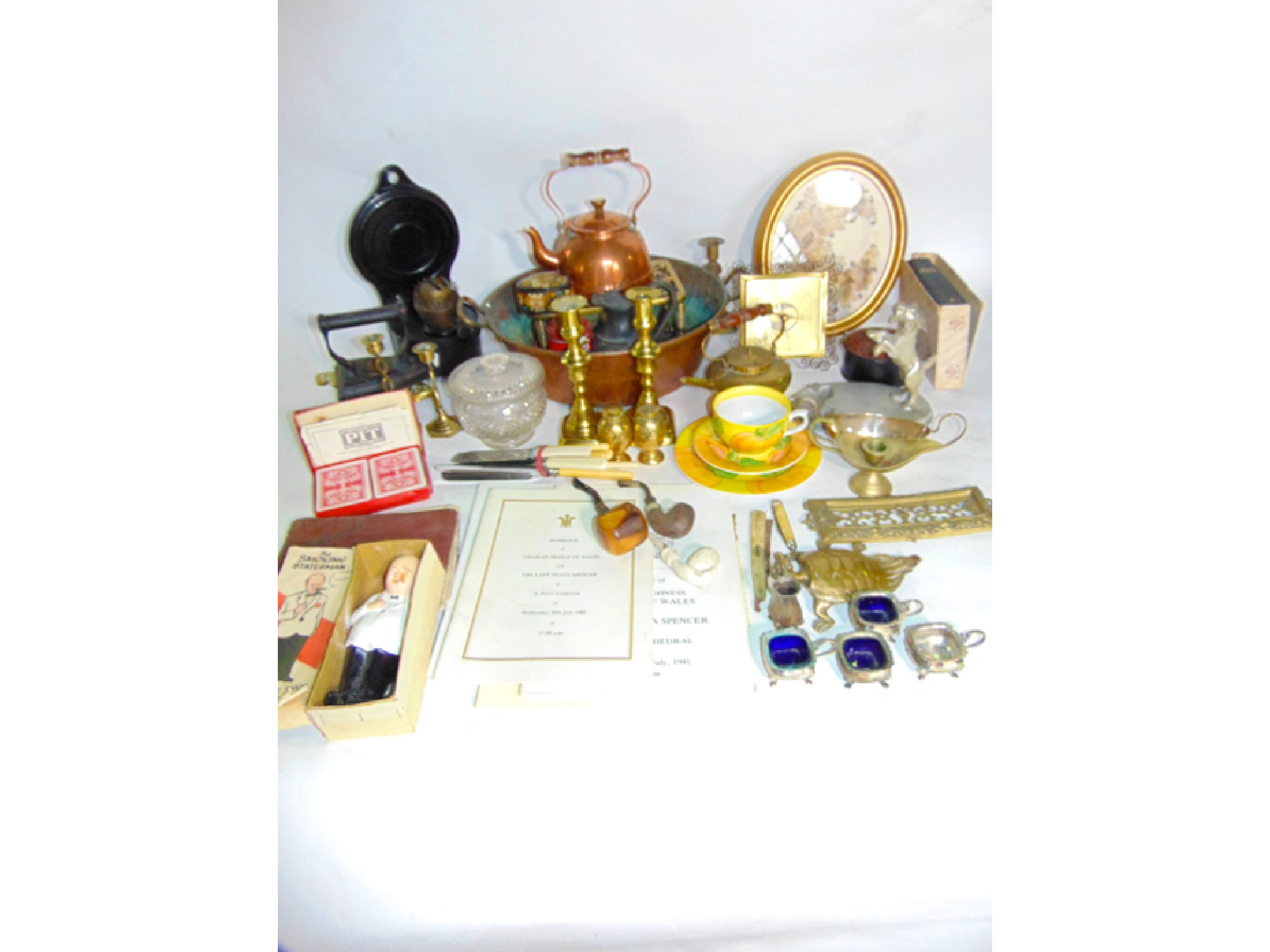 Appraisal: A miscellaneous collection boxes to include mixed brass wares to