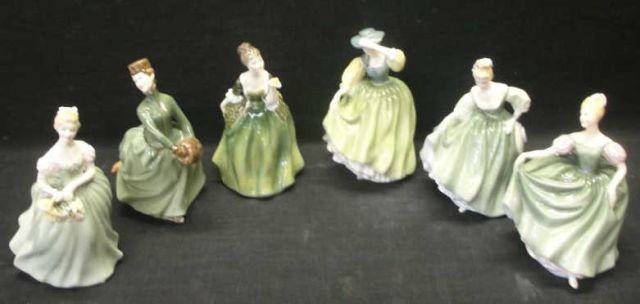 Appraisal: ROYAL DOULTON Figurines Ladies in Green Gowns Series HN HN