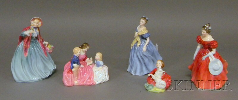 Appraisal: Five Royal Doulton Porcelain Figures and Figural Groups Home Again