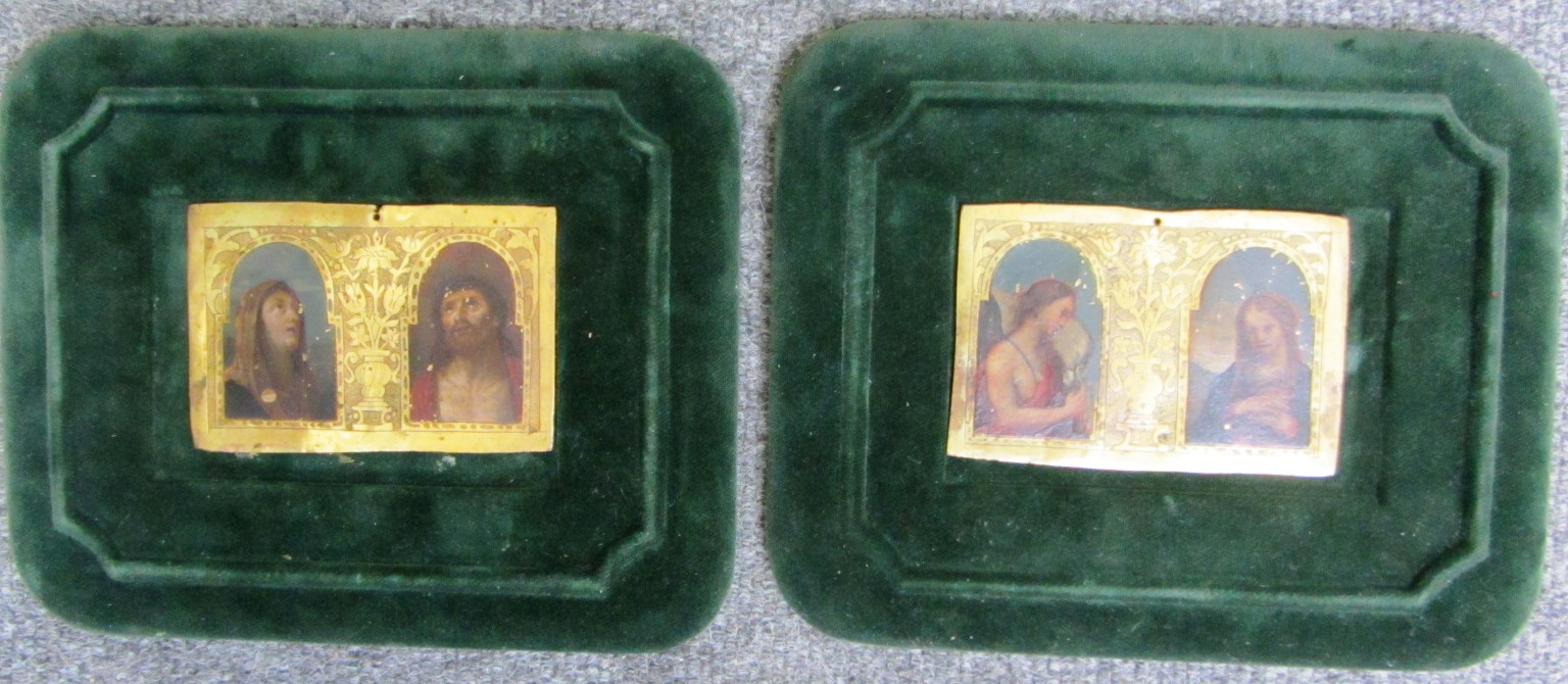 Appraisal: Italian School th century Heads of saints a pair with