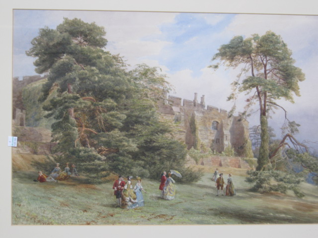 Appraisal: George Row Clarke fl - Berkeley Castle from the slopes