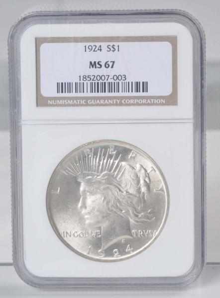 Appraisal: Peace Silver Dollar NGC MS