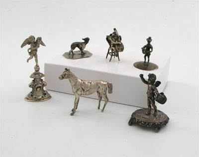 Appraisal: Various miniature toy figures and animals a cast racehorse a