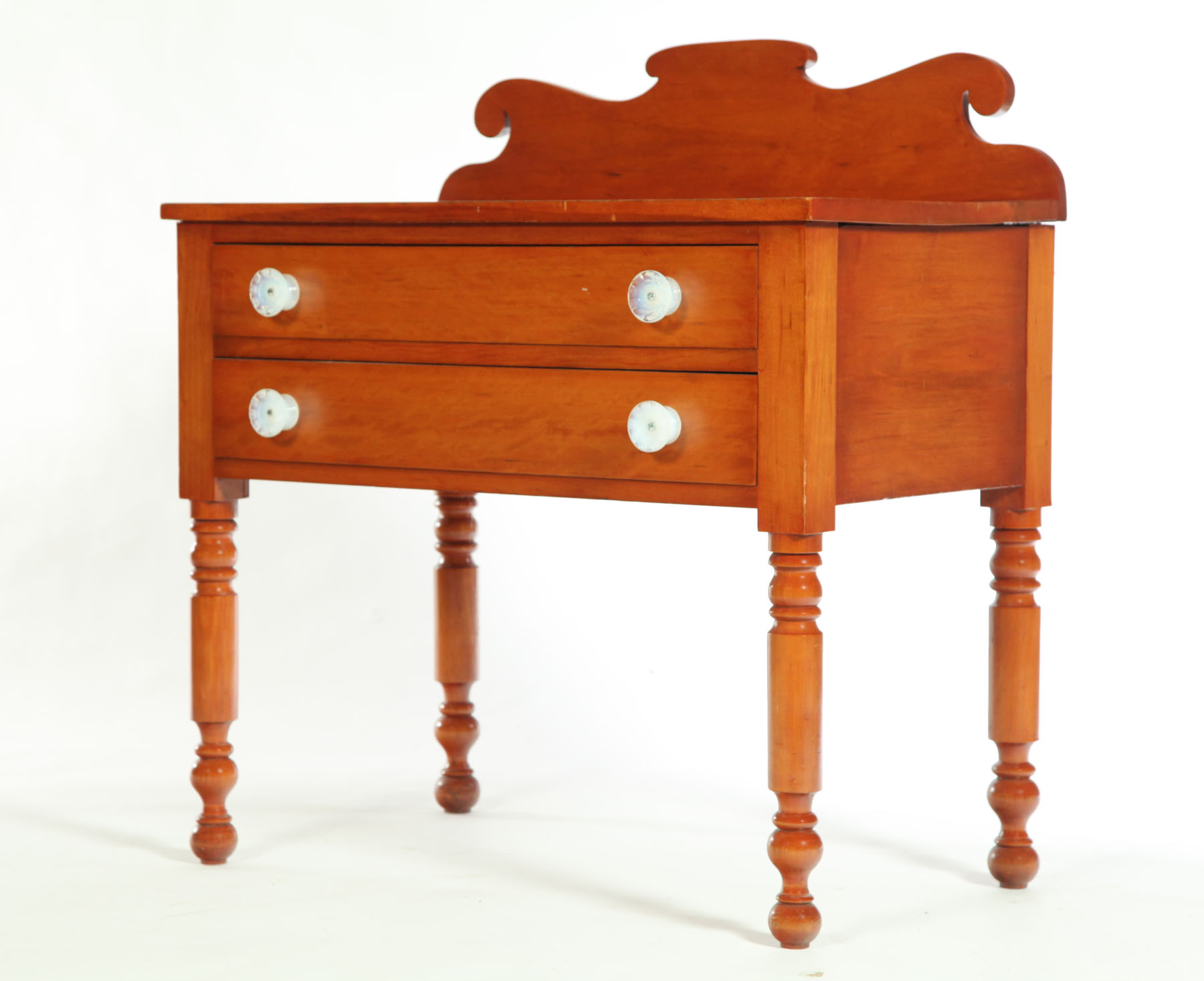 Appraisal: SHERATON DRESSING TABLE American - cherry poplar and pine Scrolled