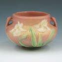 Appraisal: Roseville Iris jardiniere in pink Marked Roseville USA - Mint