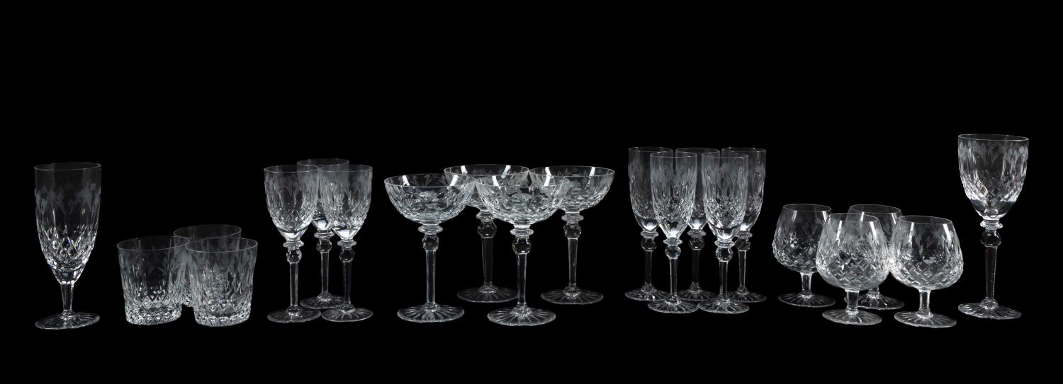 Appraisal: ROGASKA QUEEN CRYSTAL BARWARE STEMWARE PC Rogaska Slovenian twenty-one piece