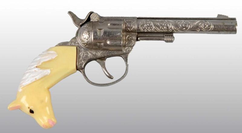 Appraisal: Hubley Toy Cap Gun with Horse Head Grip Description Unfired