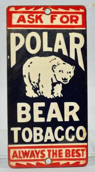 Appraisal: Porcelain Polar Bear Tobacco Door Push Description Great looking piece