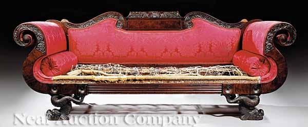 Appraisal: An American Classical Carved Mahogany Sofa early th c Philadelphia