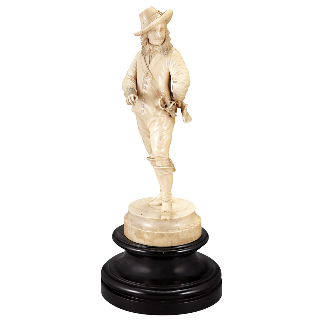 Appraisal: French Ivory Figure of a Cavalier Late th century The