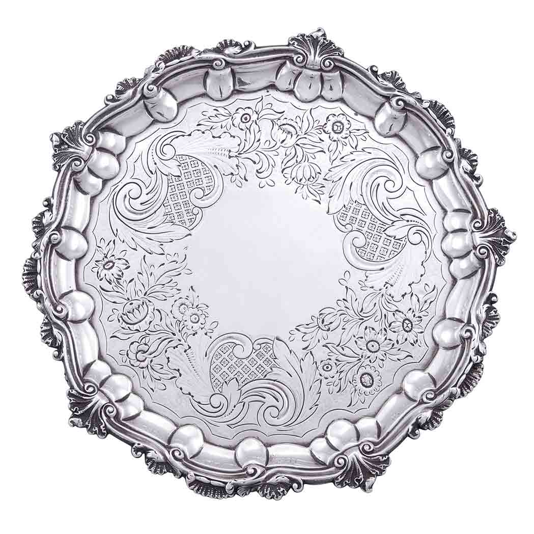 Appraisal: George IV Silver Salver Barak Mewburn London circa - Of