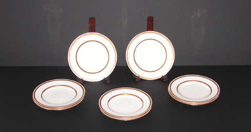 Appraisal: Assorted Gilt Etched Edge Plates including Elite Limoges Dinner Plates