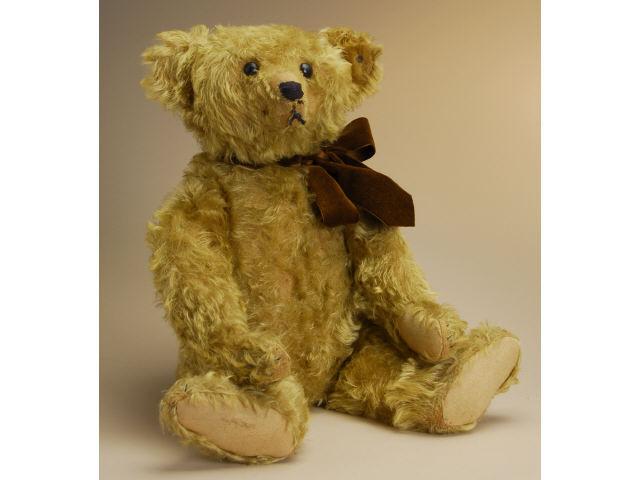 Appraisal: Early Steiff Teddy Bear with Original Button Germany ca curly