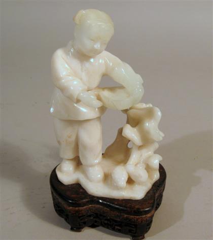 Appraisal: Rare Chinese Cultural revolution white stone grouping th century White