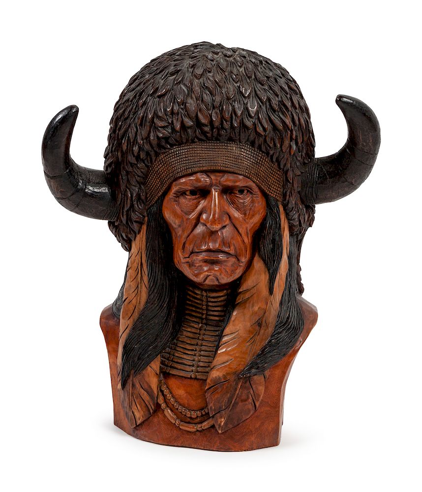 Appraisal: Artist Unknown Lone Wolf Artist Unknown Lone Wolf carved wood