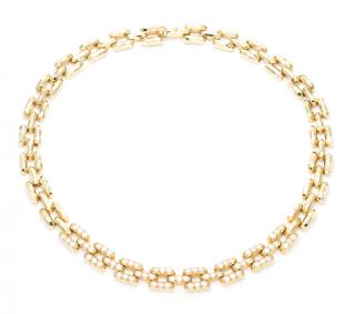 Appraisal: A DIAMOND AND GOLD CHOKER NECKLACE BY HENRY DUNAY A