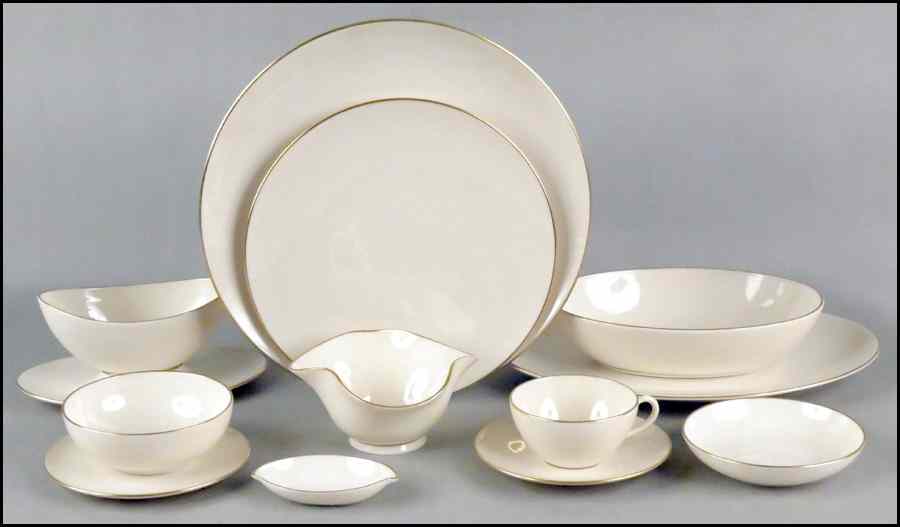 Appraisal: LENOX PORCELAIN DINNER SERVICE IN THE OLYMPIA PATTERN Comprising dinner