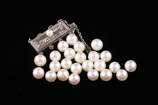 Appraisal: MIKIMOTO PEARLS WITH CLASP