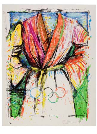 Appraisal: JIM DINE Olympic Robe Color lithograph x mm x inches