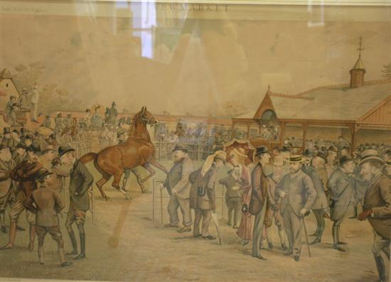 Appraisal: Vanity Fair Newmarket Tattersalls print framed h w in