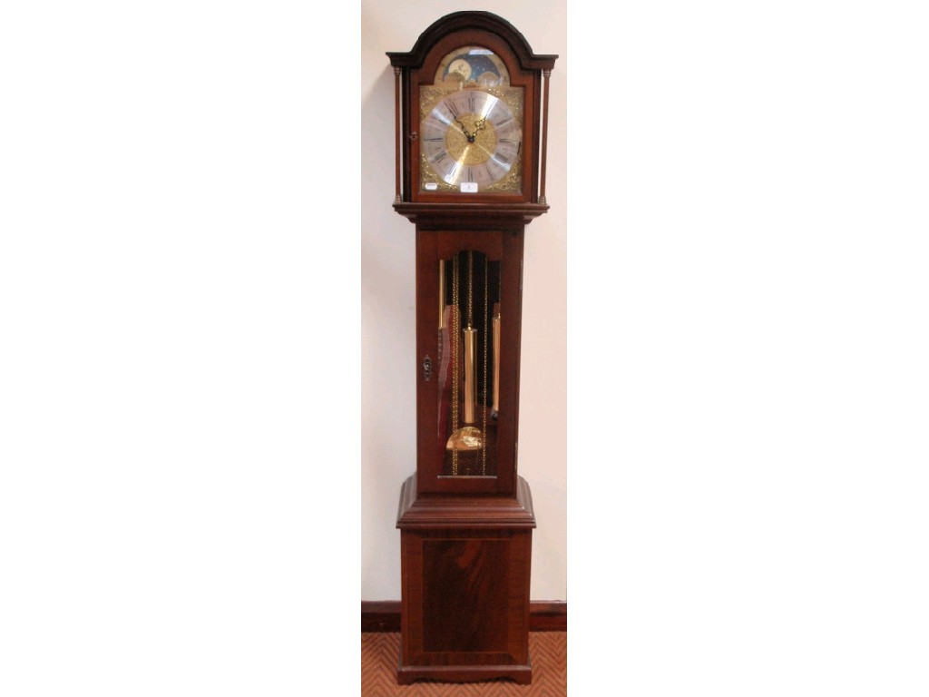 Appraisal: A modern mahogany finished grandmother clock by Richard Broad of