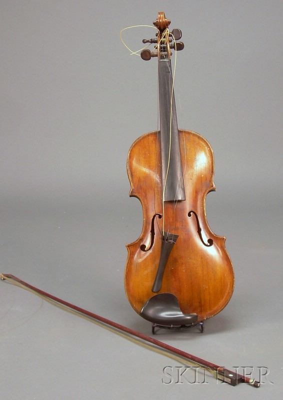 Appraisal: German Violin c labeled JOHANN CARL PANTZER VIOLINMACHER IN KLINGETHAL