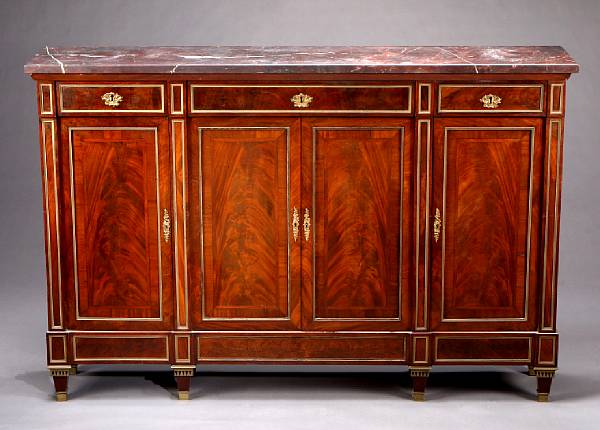 Appraisal: A Napoleon III gilt bronze mounted mahogany cabinet third quarter