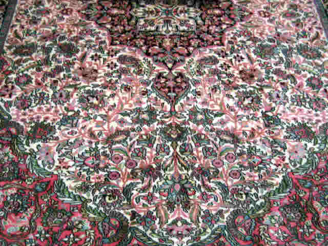 Appraisal: Persian Silk Handmade Room Size Rug Mahal style elaborate floral