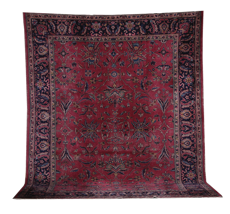 Appraisal: Turkish Hereke carpet circa ' x ' Condition statement Wear