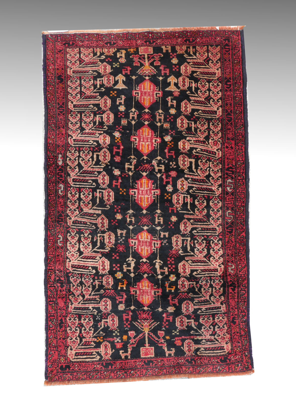 Appraisal: AFGHAN BELOUCHI HAND KNOTTED WOOL RUG ' '' X '