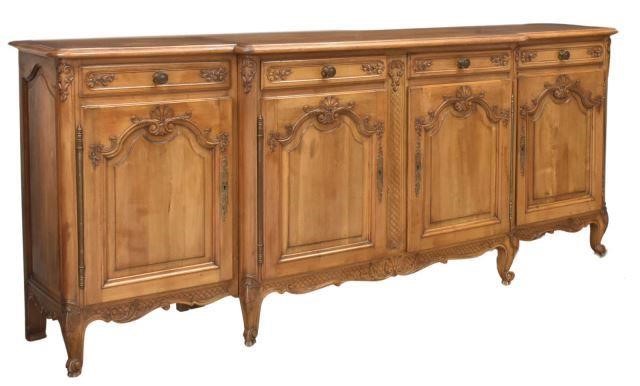 Appraisal: French Louis XV style breakfront sideboard th c in a