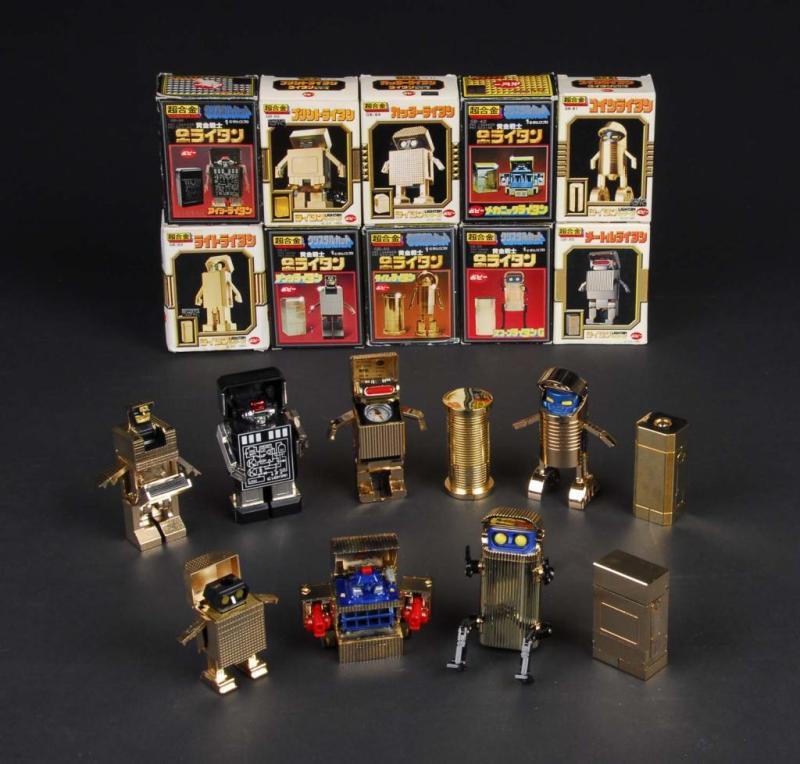 Appraisal: Lot of Die cast robots from Gold Lightan Description Japanese