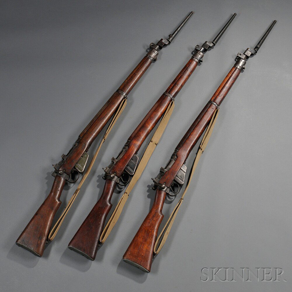 Appraisal: Three British Enfield No Mark I Bolt Action Rifles with