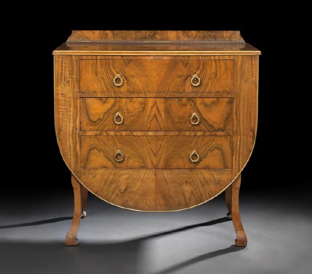 Appraisal: German Art Deco Walnut Commode first quarter th century the