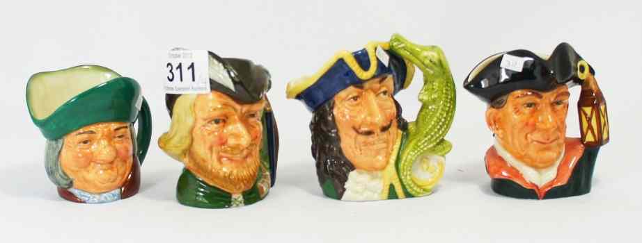 Appraisal: Royal Doulton Small Character Jugs Captain Hook D Robin Hood