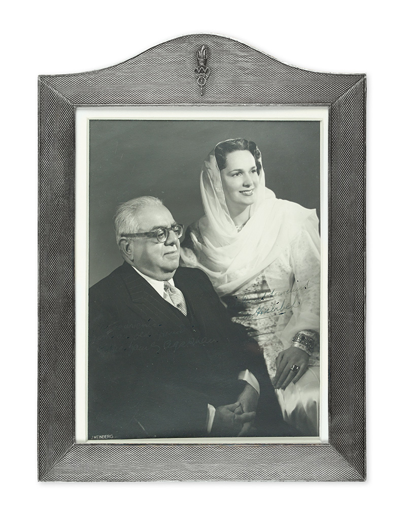 Appraisal: KHAN III AGA Photograph Signed and Inscribed A souvenir from