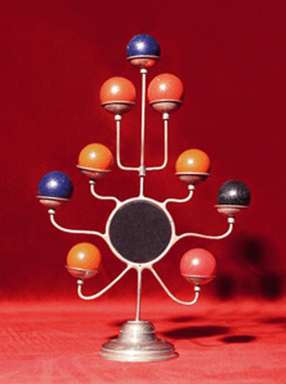 Appraisal: BILLIARD BALL STAND This trick stand allows the magician to