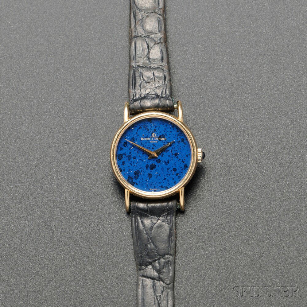 Appraisal: Baume Mercier kt Gold and Lapis Lazuli Wristwatch Geneva the