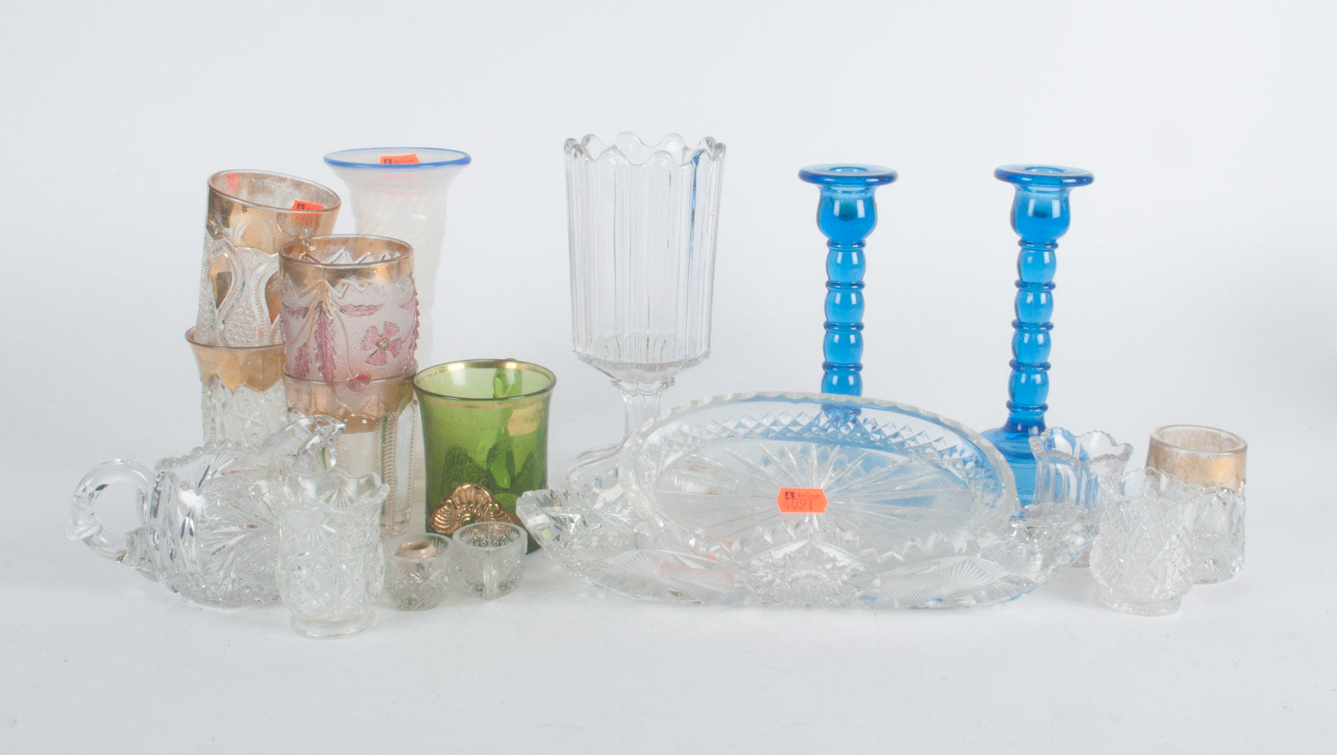 Appraisal: Assorted glassware including cut glass art glass colored glass and