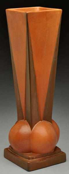 Appraisal: Roseville Futura Four Ball Vase Great color and mold Shape