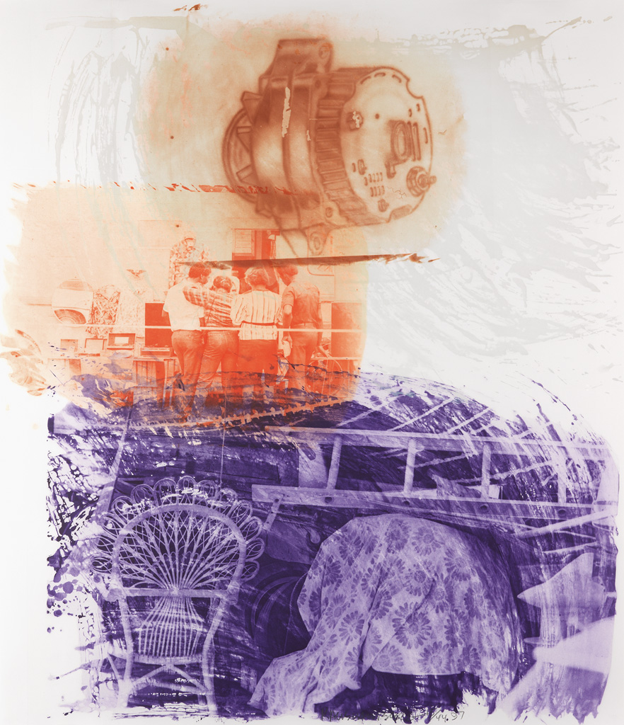 Appraisal: ROBERT RAUSCHENBERG Back-Up Color intaglio with photogravure on Arches En