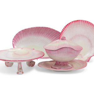 Appraisal: A Wedgwood Pink Nautilus Porcelain Dessert Service Circa each of