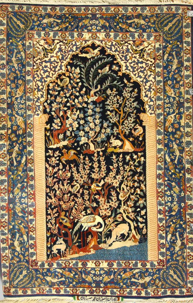 Appraisal: - Persian Garden Tabriz Rug th century Persian garden tabriz